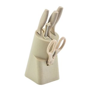 Bloque de Cuchillos de Cocina de Paja de Trigo de Color, <span class=keywords><strong>para</strong></span> Chef, <span class=keywords><strong>Cuchillo</strong></span> <span class=keywords><strong>para</strong></span> Deshuesar Carne, <span class=keywords><strong>Cuchillo</strong></span> <span class=keywords><strong>para</strong></span> Cortar con Tijeras <span class=keywords><strong>para</strong></span> <span class=keywords><strong>Pollo</strong></span>, Pelador de Verduras, 6 Piezas - Product Image 5
