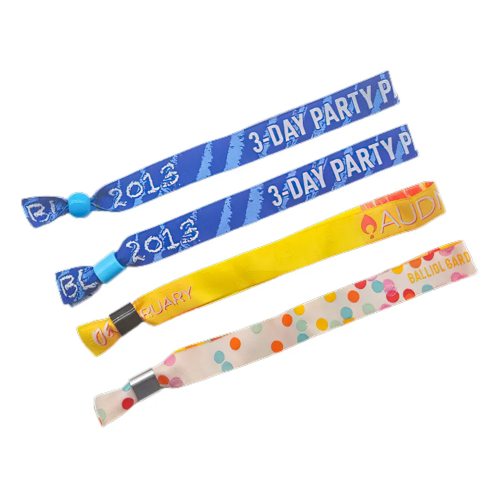 Рекламные дешевые браслеты с логотипом на заказ, праздничные тканевые браслеты, браслет для мероприятий