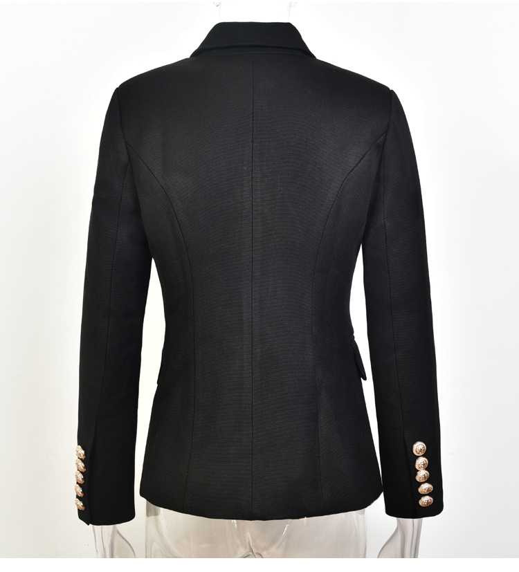 Classic Design Quality Double Breasted Buttons Lady Office Wear Winter Women White Tweed Blazer