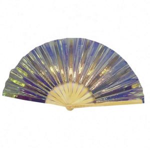 Abanico de Mano Plegable de Bambú de Kung Fu de PVC de 33 cm - Product Image 1