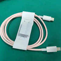 Câble de charge rapide Type-C en nylon rose Pd20w avec conducteur en cuivre composite pour téléphones mobiles IOS/Android