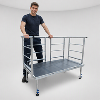 Plateforme de scène modulaire portable en aluminium 4x8 pieds, robuste, à montage rapide pour location événementielle et concerts