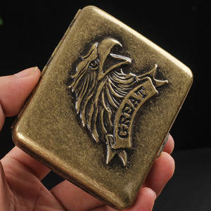 EA451 Vente en gros étui à 20 cigarettes moyen vintage <span class=keywords><strong>Mini</strong></span> étui de rangement de luxe pour hommes Relief tridimensionnel avec support à cigarettes - Product Image 3