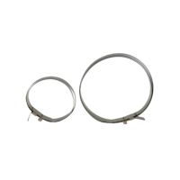 Collier de serrage en acier inoxydable avec boucle de sangle et joint en caoutchouc EPDM pour soufflet de cardan automobile - Électroplaqué (pouces/métrique)