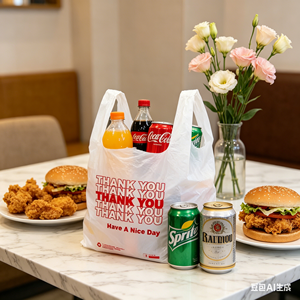 Entrega Rápida, Bolsas de Plástico Resistentes Tipo Camiseta, Bolsas de PE con Asa, Pedido Urgente, Suministro al por Mayor Internacional - Product Image 1
