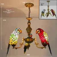 Livraison gratuite perroquet lustre moyen LED salon salle à manger étude Clubhouse confortable Villa KTV personnalisé créatif