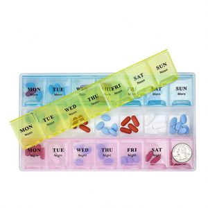 Boîte de rangement pour pilules de voyage de bonne qualité et au design original, 28 compartiments, bon marché, colorée - Product Image 2