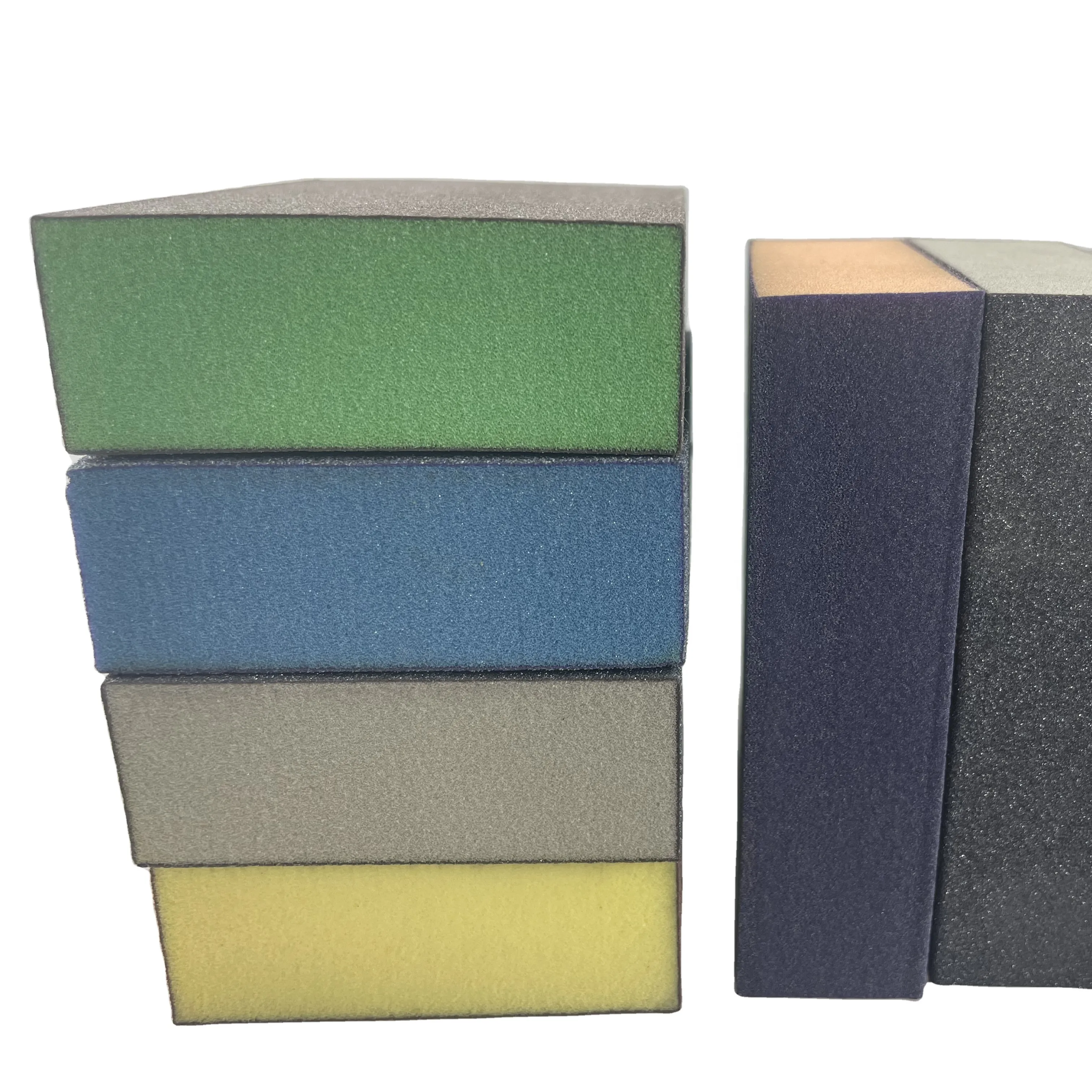 High quality wet and dry 98*69*26mm colorful foam abrasives sanding sponge sanding block foam abrasive block with long life