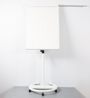 Tableau blanc magnétique rond pliable standard avec cadre en aluminium réglable, roulettes verrouillables, logo personnalisé accepté AF22