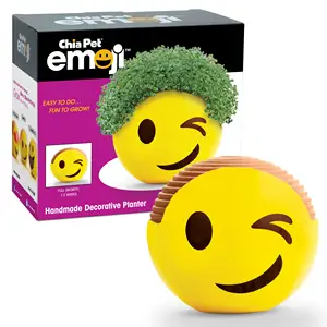 Chia Pet expression Tears Of Joy With Pack Decorative Pottery Planter Pet Treat Chicken With Chia Gift Set For Women