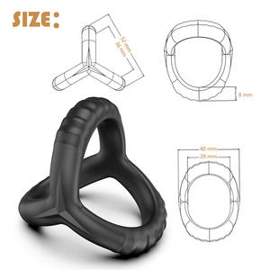 Siliconen <span class=keywords><strong>Penis</strong></span> Ring Foto 'S Van Mannen Met Haan Ring Foto 'S, 3 In 1 Ultra Zachte Cock Ring Voor Erectie Verbetering Seksspeeltje Voor Mannen - Product Image 6