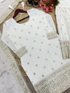 Aus gezeichnete Qualität voll genäht bereit, Sharara-Anzüge zu tragen Hochzeit Sharara-Anzug für Hochzeit Traditioneller Sharara-Anzug - Product Image 5