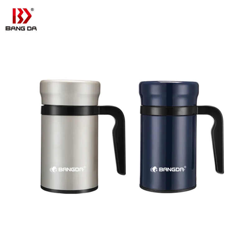 16oz 480ml Office Cup 304 Stainless Steel Vacuum Flasks with Handle Tea Strainer for adults