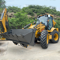 TDER penggali ujung depan, pemuat dan Backhoe 2,5 Ton 3 Ton Backhoe 388H Retroescavadeira dengan mesin Cummins