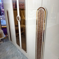 Armoire de Chambre Luxe en Bois avec Miroir, Grand Rangement, Haute Qualité, Style Moderne