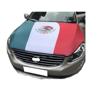 Großhandel Mexiko Amerika Kanada National Custom Polyester Alle Länder Kampagne Auto Motorhaube Abdeckung Flagge Auto Motorhaube Flagge