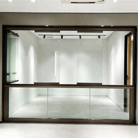 Fenêtre et porte pliantes modernes en aluminium sur mesure avec isolation phonique, cloison en verre pour patio et balcon