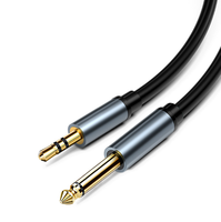 Câble adaptateur jack stéréo auxiliaire mono 3,5 mm TRS mâle vers 1/4 mâle