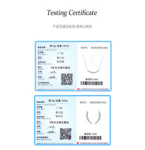 S925 Sterling Silver Single Diamond Smile Line <b>Necklace</b> and Earrings for Women - <b>A</b> Luxurious and Elegant Set - Product Image 3