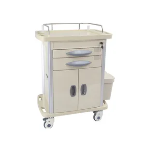 Medizinische Krankenhausmöbel ABS-Notfall-Medizintrolley für den Krankenhausanwendung Medizin-Trolley-Wagen