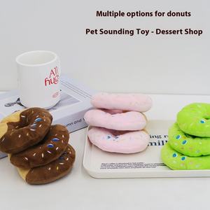 ของเล่นสุนัขรูปโดนัทเกาหลีแบบเป็นมิตรกับสิ่งแวดล้อม ของเล่นสุนัขแบบนุ่มสำหรับสัตว์เลี้ยง - Product Image 2