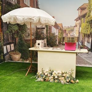 Carretto Personalizzato in Metallo per Caramelle, Carretto Pieghevole Mobile per Zucchero Filato per Attività Commerciali - Product Image 2