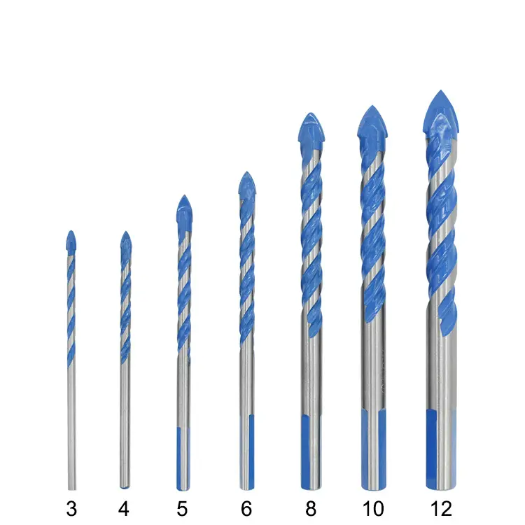 6 шт. синий цвет Профессиональный карбидный центр сверла набор