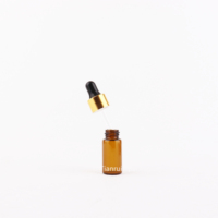 Flacon rond en verre Borosilicate avec compte-gouttes, Mini vitamines liquide, bouteille pour médicaments, ambre, 1ml, 2ml, 3ml, 4ml, 5ml, 10 ml