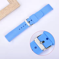 Vente en gros Bracelet en silicone de haute qualité 18 mm 20 mm 22 mm Blanc Bleu Noir Orange Bracelet de montre intelligente pour Apple Samsung Rolex
