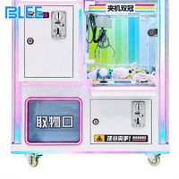 Claw Buddy Machine à griffes à monnayeur, avec bande lumineuse LED arc-en-ciel et joystick, pour attraper les prix en arcade