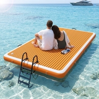 Île flottante gonflable, plateforme de baignade gonflable DWF Drop Stitch, plateforme de divertissement aquatique à forte capacité de charge