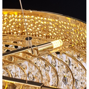 Hiện Đại Vật liệu đồng thau dài hình chữ nhật biệt thự sang trọng nhà hàng nhiều màu Đèn Chùm Pha Lê Trần ánh sáng - Product Image 3