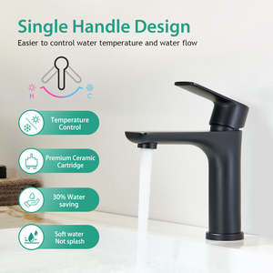 Grifo de Baño Moderno de Acero Inoxidable 304 con una Sola Manija, Diseño Delgado, Grifo para Lavabo, Venta al por Mayor - Product Image 6