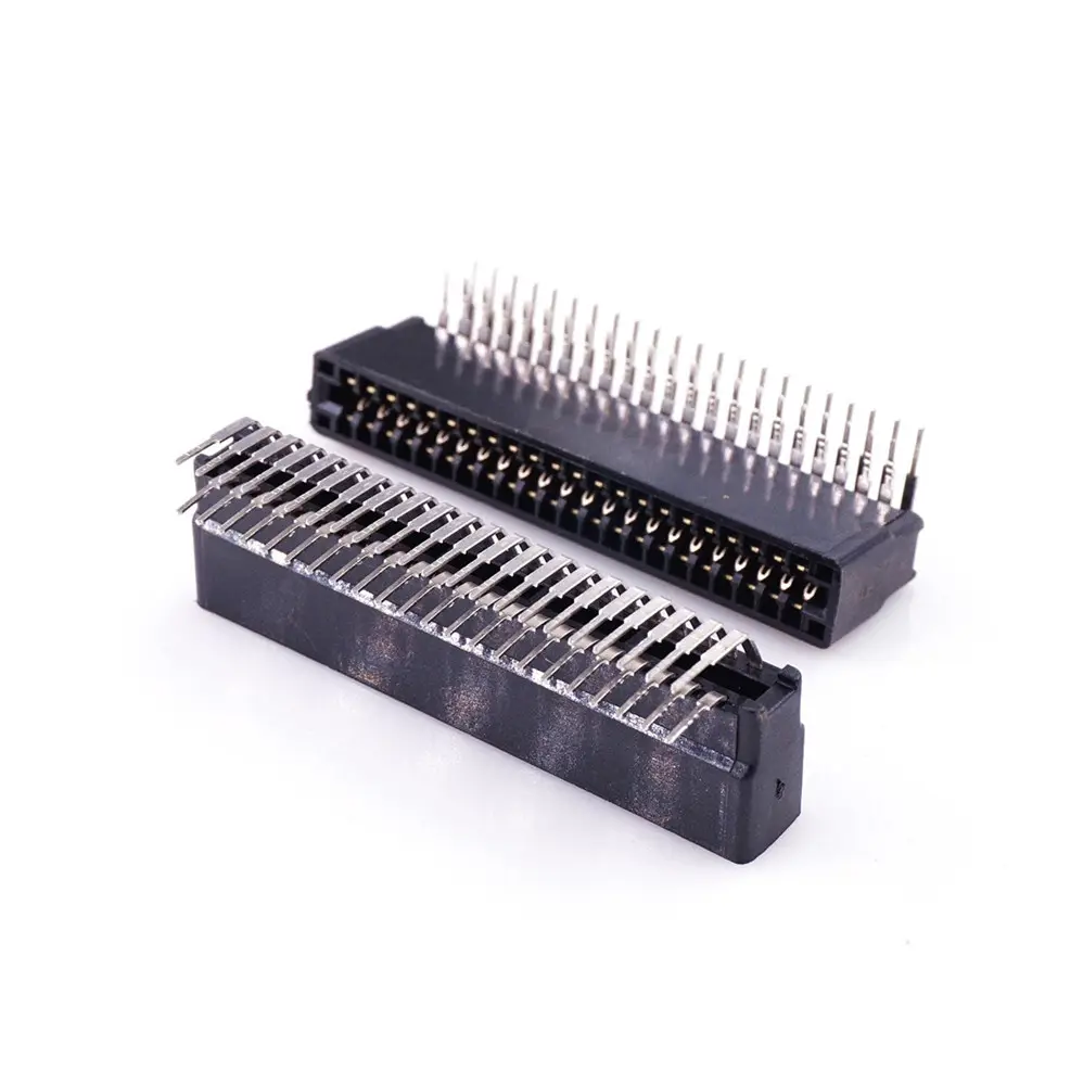 Edge Card Kết Nối Khe Cắm 2.54 Mm Pitch 44 Pin 2X22 Vị Trí PCB Ngón Tay Vàng Bảng Ổ Cắm Ổ Cắm Qua Các Lỗ kép Row Right Angle