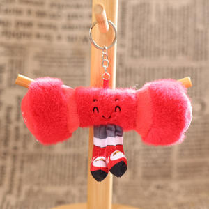 Lindo llavero de oso de peluche súper suave, colgante pequeño de baloncesto y fútbol para almacenamiento de bádminton y mancuernas, relleno de PP - Product Image 2