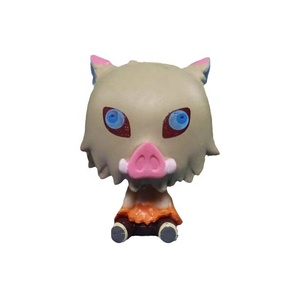 Figurines d'anime Kimetsu No Yaiba version 4Q Tanjiro Midouko Zenitsu Inosuke modèle en plastique jouet emballage en boîte couleur ODM numéro de modèle - Product Image 1