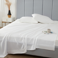 Vente en gros de draps de lit en bambou 100%, ensemble de draps plats, textile de literie, drap rouge, housse de couette complète, drap de lit turc en velours
