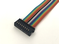 Kabel konektor hitam DIP 2.54*7.62mm kabel pita datar 2*8 Pin 2651 28awg 1.27 rakitan kabel IDC PVC untuk elektronik