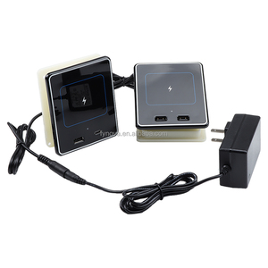 Cargador inalámbrico de escritorio integrado Invisible <span class=keywords><strong>Simple</strong></span> Ojal oculto Power All Phones con 2A UK & US Plug Standard - Product Image 2