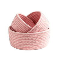 Ensemble de 3 paniers de rangement ronds pliables pour Robe en coton tissé par bébé, vente en gros
