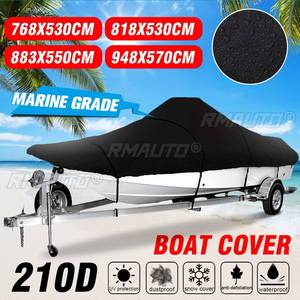 Housse de bateau robuste remorquable 17-25 pieds, 210D, imperméable, pour bateaux à coque en V (pêche et ski nautique), protection anti-poussière et anti-UV - Product Image 1