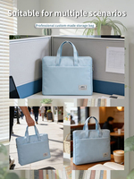 Sac de rangement portable A4 en tissu Oxford avec poignée – Imperméable, opaque, pour bureau et trajets quotidiens, personnalisable