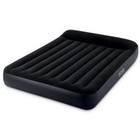Colchón Inflable INTEX 64143 64150 Tamaño Queen con Almohada Integrada y Bomba Interna, Cama Inflable de 1.52m X 2.03m X 25cm para Dormitorio Moderno