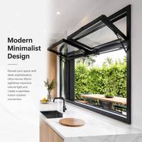 Ventilación Flexible con Bloqueo en Múltiples Posiciones y Cualquier Ángulo, Control de Ventilación de Aleación de Aluminio para Invernadero Exterior, Techo Abatible Vertical