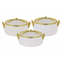 Neues 3-teiliges Set 1/2/3,5L Hot Pot Buffet ABS + Edelstahl Speisenwärme-Aufbewahrungsset für Sandtopf-Aufbewahrung