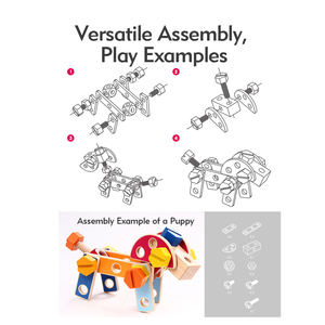 Jouets éducatifs <span class=keywords><strong>Montessori</strong></span> en <span class=keywords><strong>bois</strong></span> pour tout-petits de 2 à 3 ans, établi de travail de motricité fine avec vis - Product Image 4