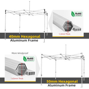 Zware kwaliteit op maat gemaakte logo marktkraam 10x10ft opklapbare luifel partytent vouwbaar luifel tent - Product Image 4