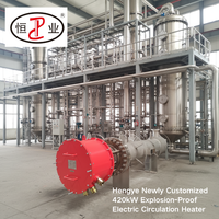 Chauffe-tuyau industriel électrique antidéflagrant en acier inoxydable de 420 kW pour unité de production de monomère de silicone