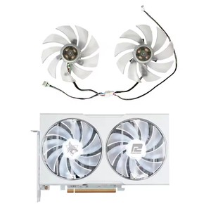 Ventilador para GPU PowerColor Hellhound Spectral White <span class=keywords><strong>AMD</strong></span> Radeon RX 6650 XT 8GB GDDR6, 98MM 4PIN FD10015H12D <span class=keywords><strong>RX6650XT</strong></span> - Product Image 1