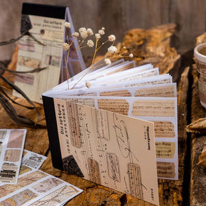 20 pièces/paquet Autocollants en papier Livre Série Lettres anciennes Rétro DIY Autocollants décoratifs de base 6 modèles - Product Image 2